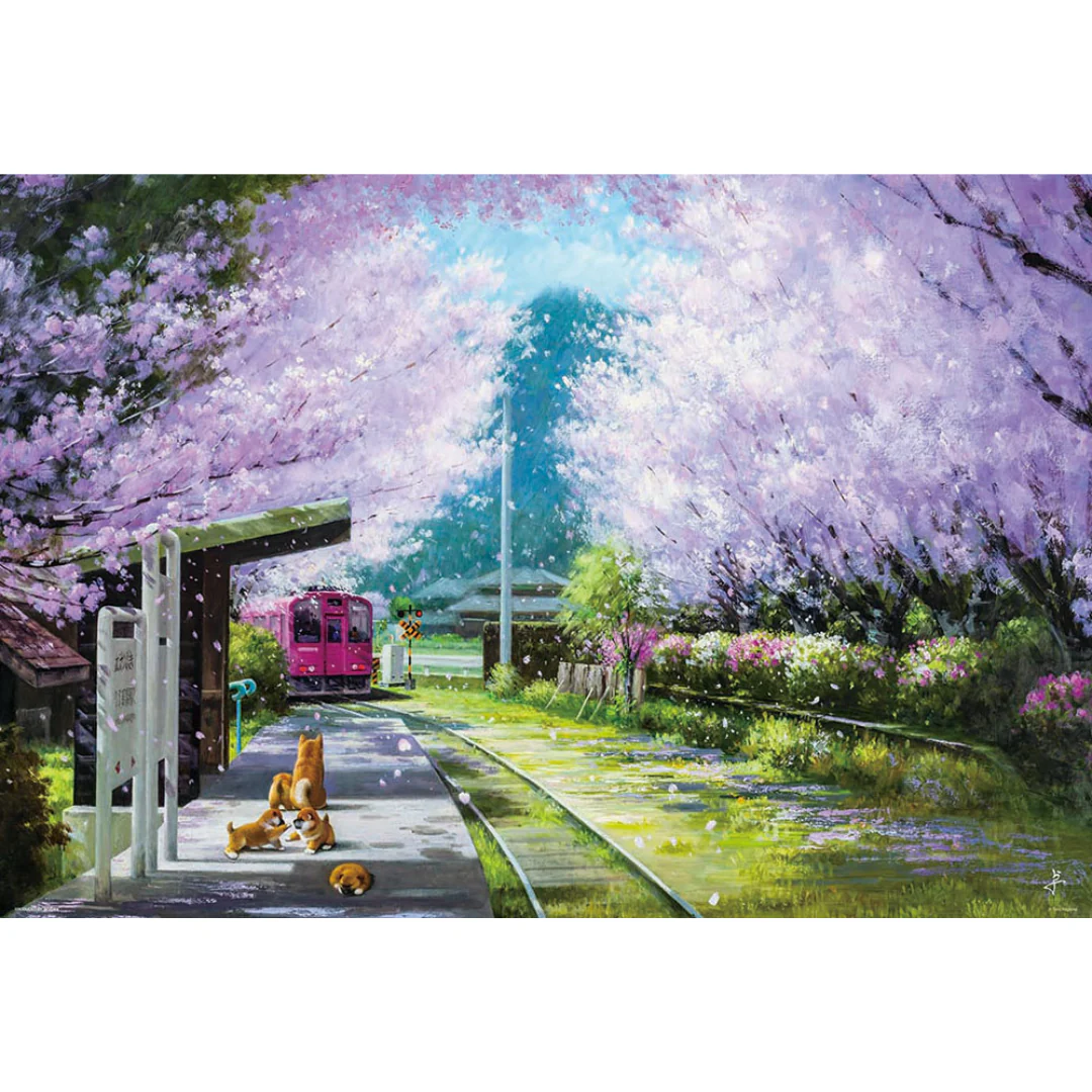 春のプラットホーム