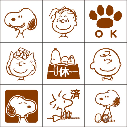 スヌーピー　チェックスタンプ - Image 2