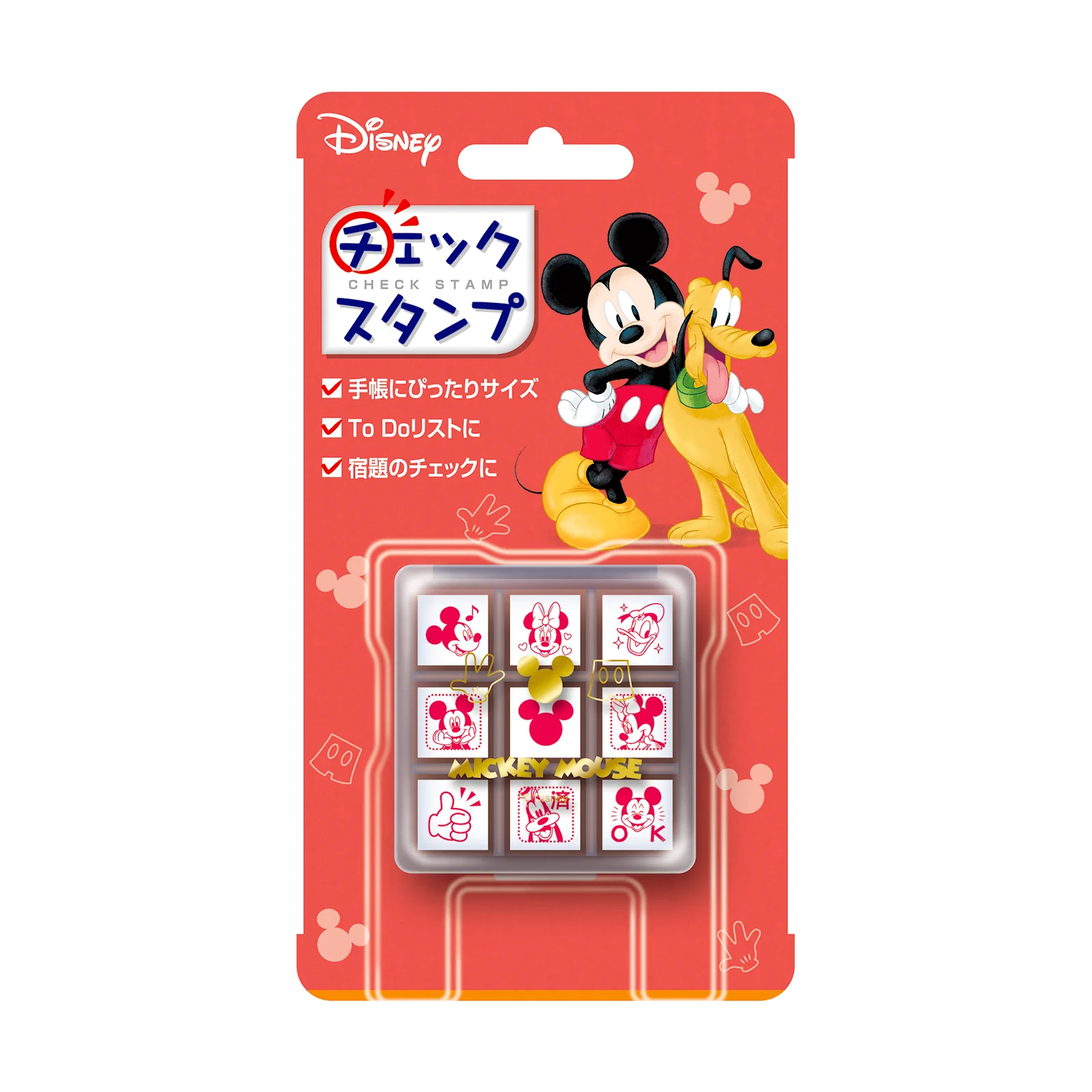 ミッキー&フレンズ チェックスタンプ