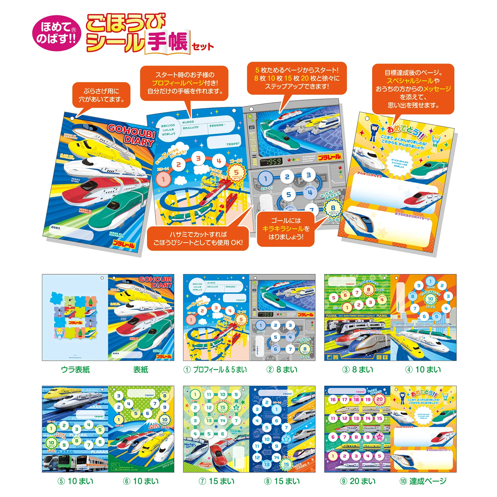プラレール　ごほうびシール手帳セット - Image 3
