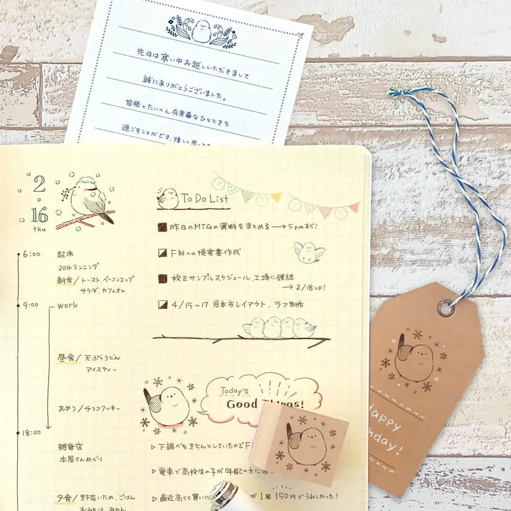 はんこセット　シマエナガ - Image 3
